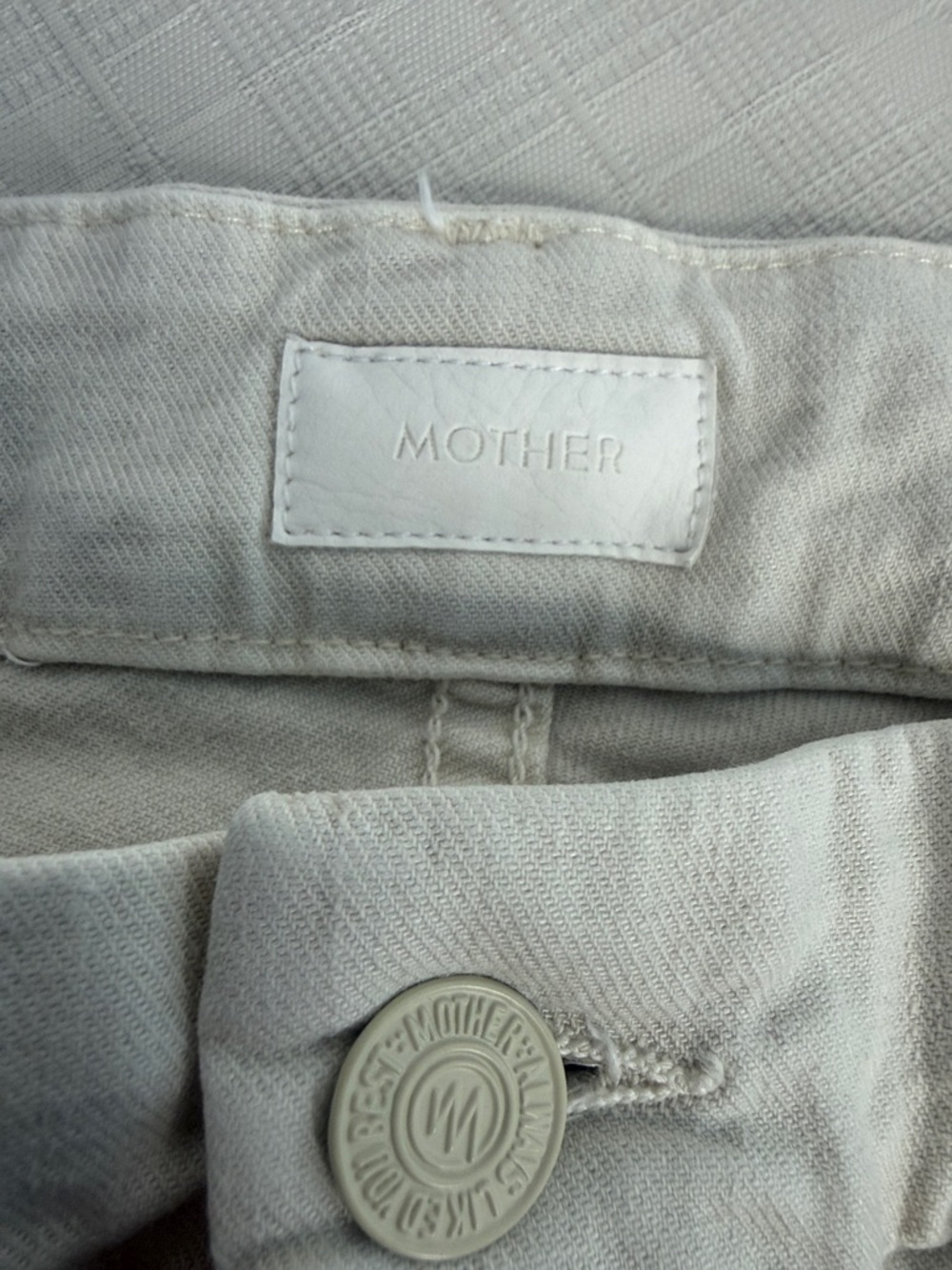 MOTHER | NEW The Looker Ankle Fray So Far Gone Jeans in White Painted Stripe, - Picture 5 of 12